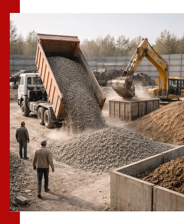 Доставка нерудных материалов с погрузкой и разгрузкой в Слободской