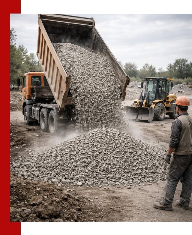 Доставка щебня в Слободской крупными и мелкими фракциями