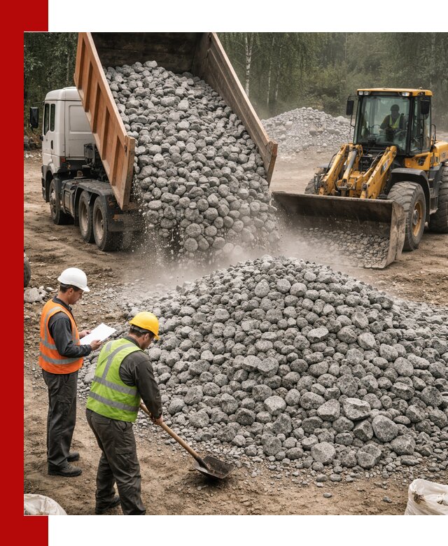 Гранитный щебень фракция 70-150 доставка в Слободской