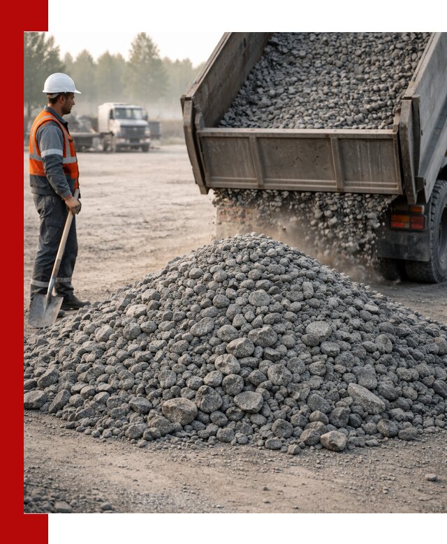 Гранитный щебень фракции 100–201 для строительства в Слободской