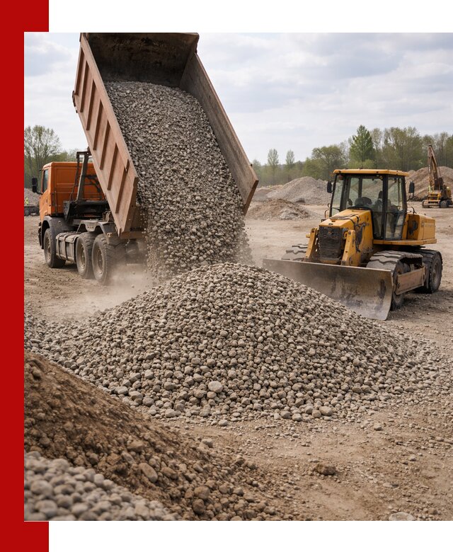 Доставка гравийного щебня фракции 40-70 в Слободской