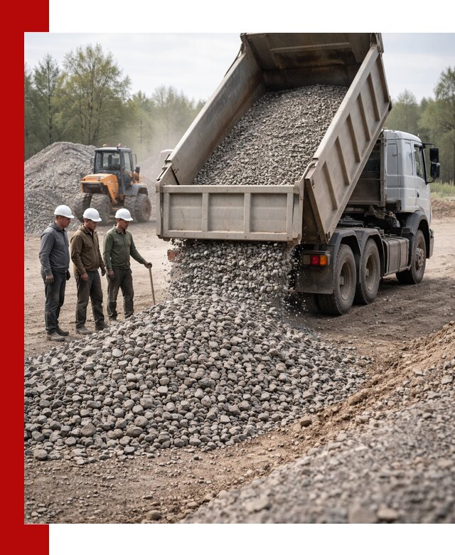 Доставка гравийного щебня фракции 70-120 в Слободской