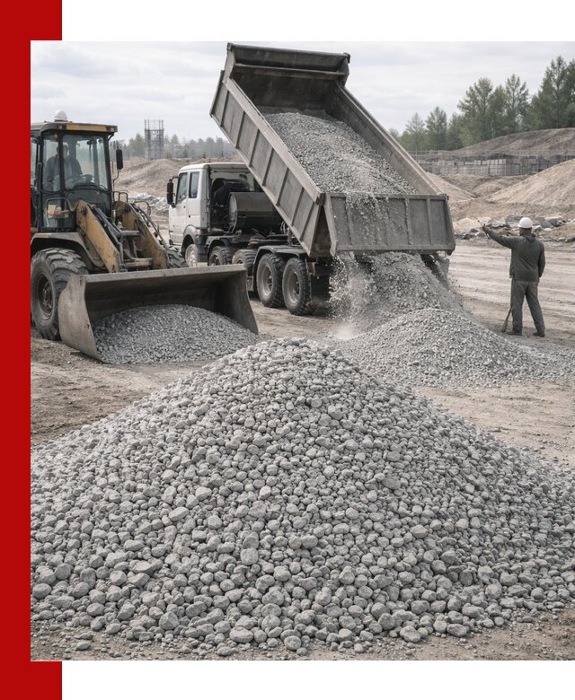 Доставка известнякового щебня фр. 5–20 в Слободской