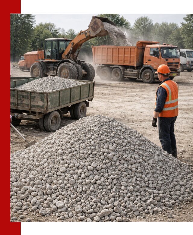 Доставка известнякового щебня фракция 20–40 в Слободской