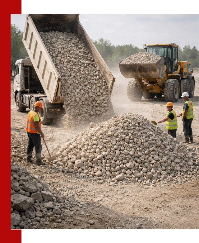 Доставка известнякового щебня фр. 40-70 в Слободской