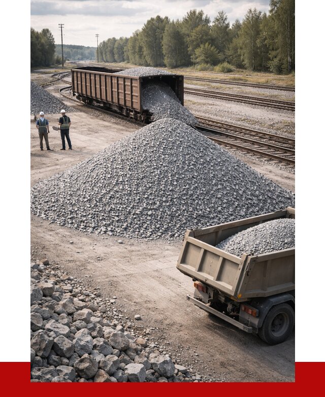 Железнодорожный щебень 20-60 в Слободской от 1752 р. | ПРОНЕРУДСлб