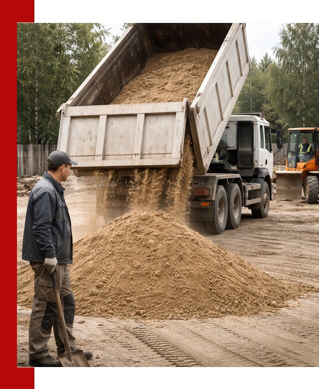 Доставка и продажа песка с разгрузкой в Слободской