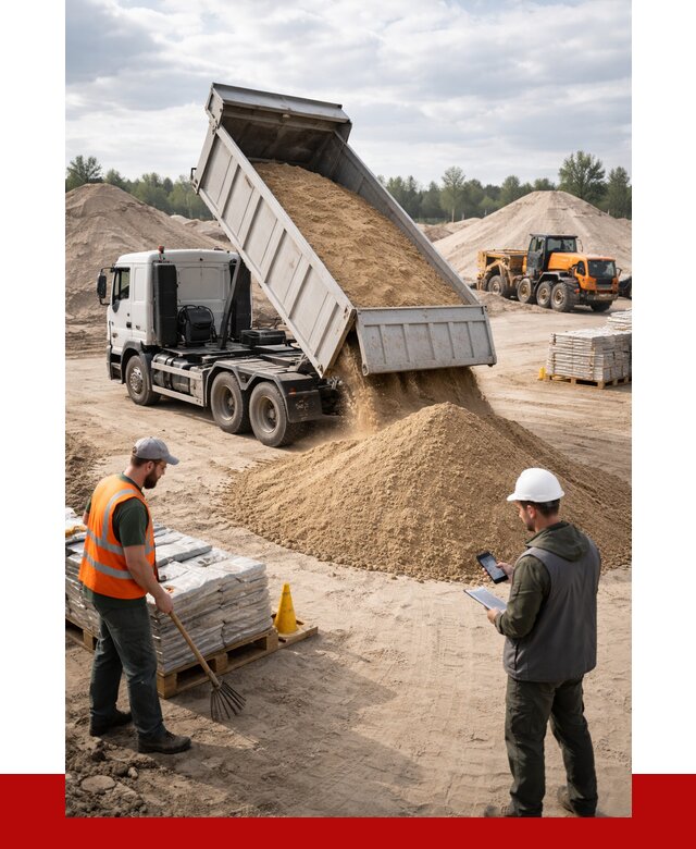 Карьерный песок с доставкой в Слободской от 3710 р. ПРОНЕРУДСлб