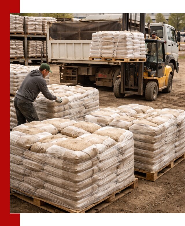 Карьерный песок в мешках с доставкой в Слободской