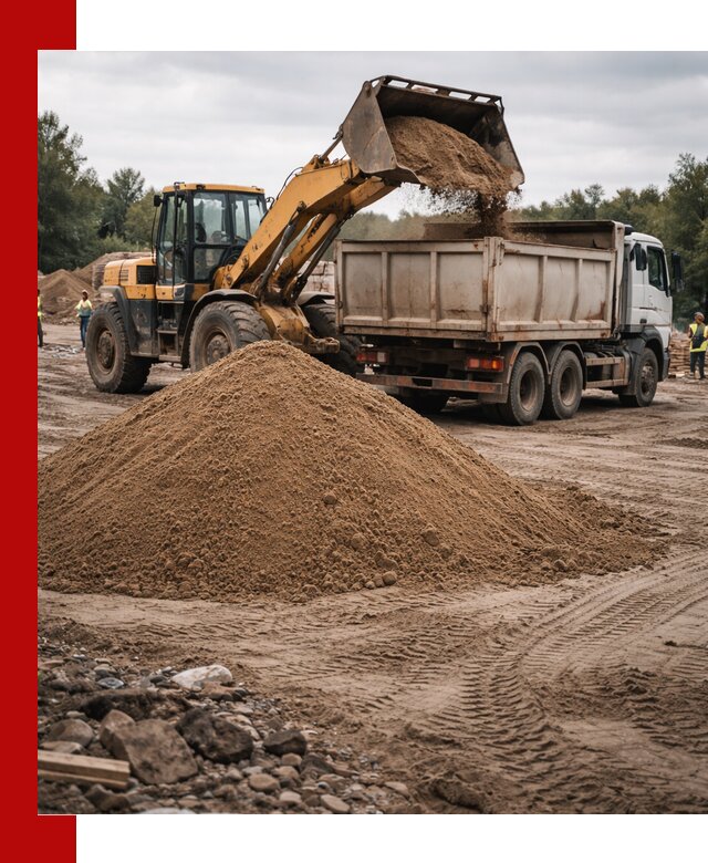 Доставка речного песка навалом в Слободской быстро и выгодно