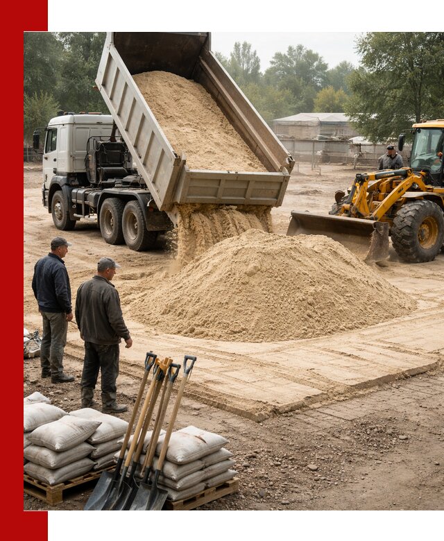 Доставка мытого песка в Слободской с самосвалами по выгодной цене