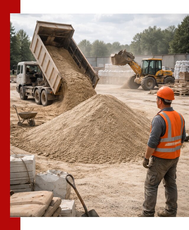 Доставка строительного песка с самосвалом в Слободской