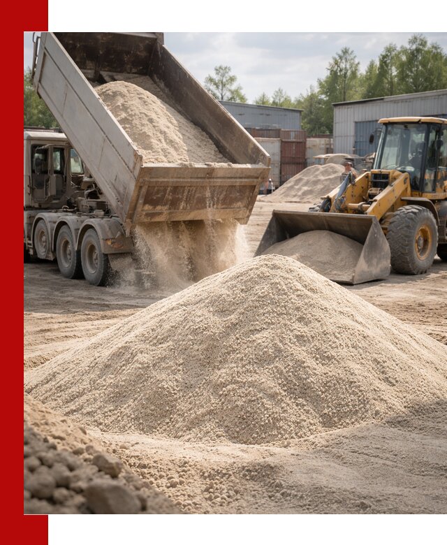 Кварцевый песок с доставкой в Слободской для строительных работ