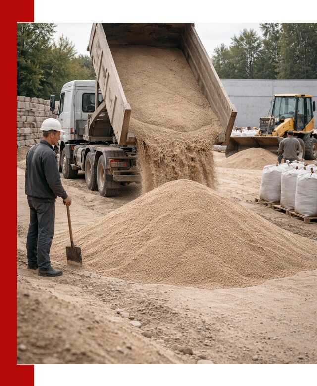 Кварцевый песок фракция 0–3 мм с доставкой в Слободской