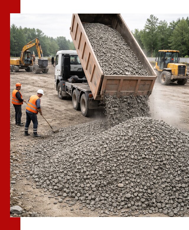 Доставка гравия фракции 40-70 в Слободской оптом и в розницу