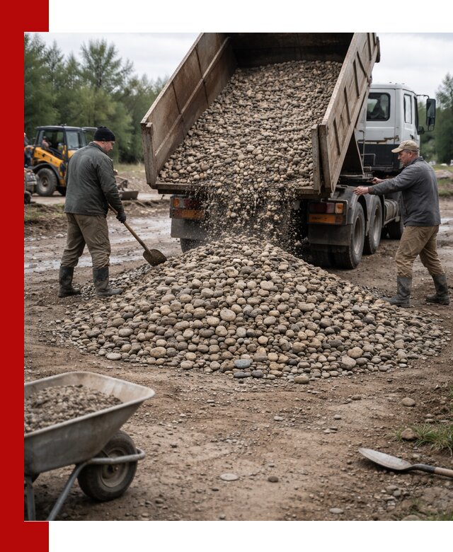 Доставка гальки речной оптом и в розницу в Слободской