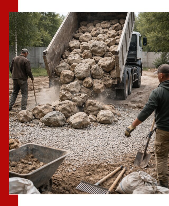 Доставка и укладка булыжника в Слободской