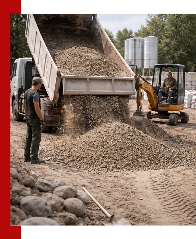 Доставка ПГС С3 в Слободской самосвалами и миксерами
