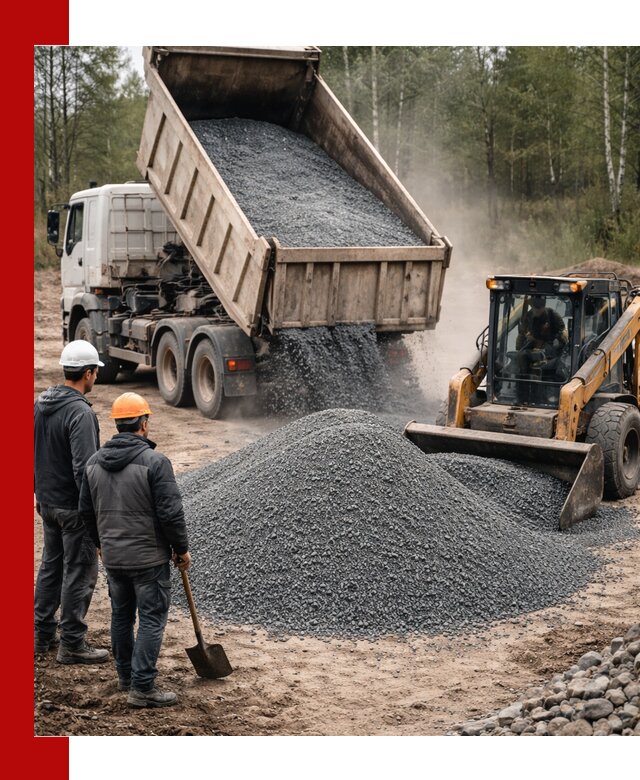 Гранитный отсев 0-5 с доставкой и разгрузкой в Слободской