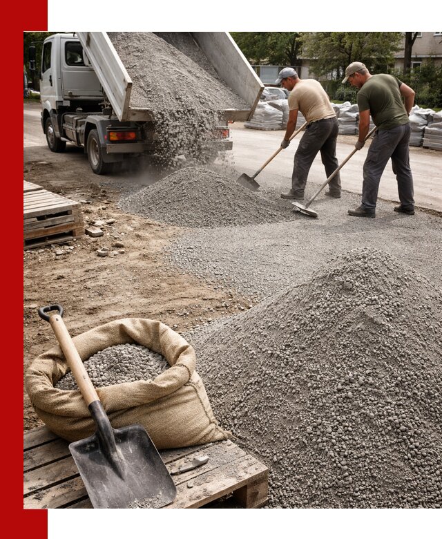 Отсев для тротуарной плитки в Слободской — доставка и укладка