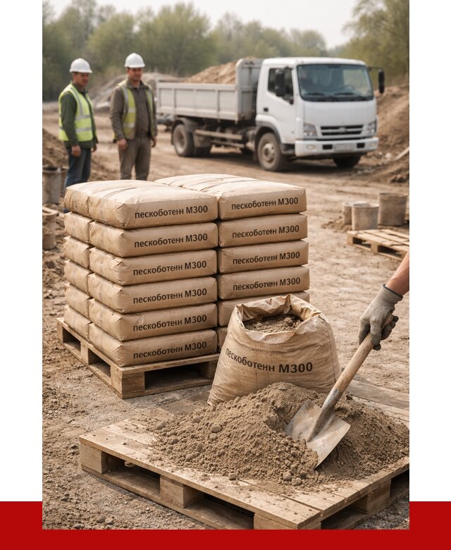 Пескобетон М300 в Слободской с доставкой от 4792 р. за куб | ПРОНЕРУДСлб