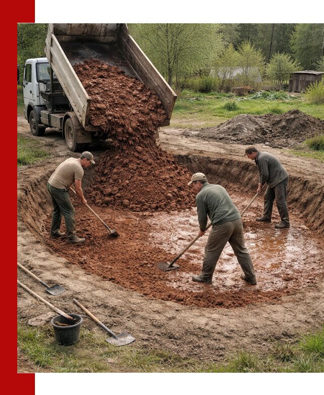 Купить качественную глину для пруда в Слободской