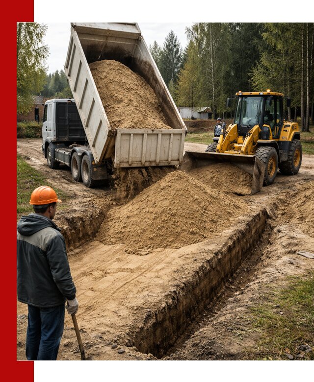 Доставка песчаного грунта в Слободской для строительных работ