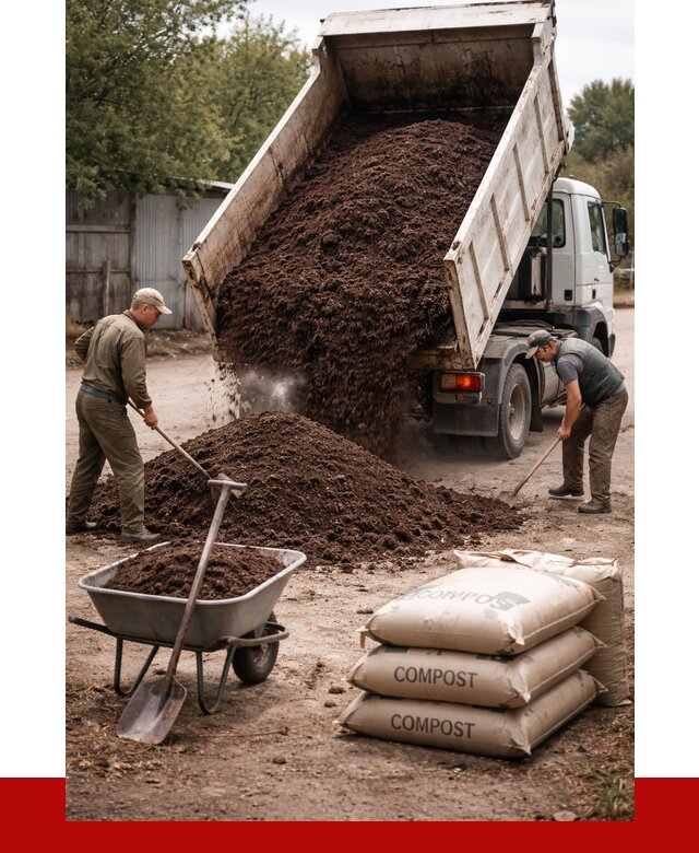 Купить компост в Слободской от 4328 р. за куб с доставкой | ПРОНЕРУДСлб
