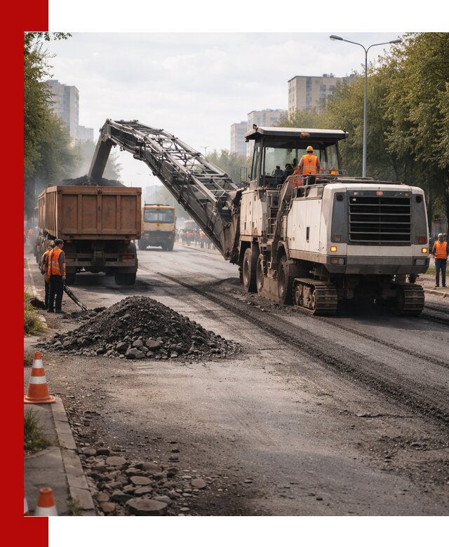 Фрезерованный асфальт в Слободской — удаление и вывоз старого покрытия
