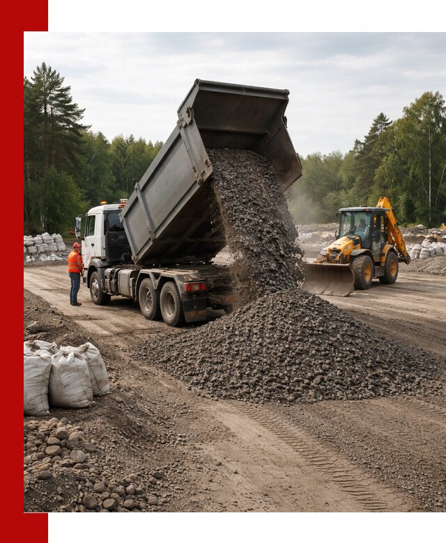 Доставка дробленого асфальта в Слободской для дорожных работ