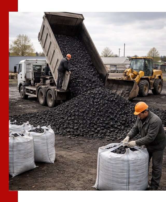 Доставка каменного угля в Слободской оптом и в розницу
