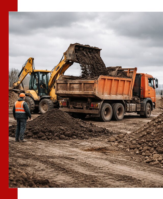 Вывоз грунта и строительного мусора в Слободской грузовыми самосвалами