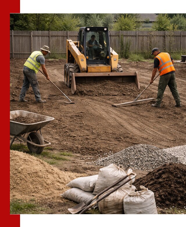 Выравнивание участка под строительство и благоустройство в Слободской